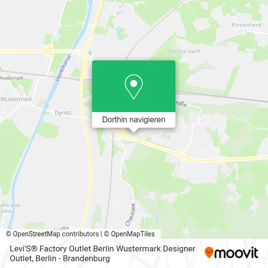 Levi'S® Factory Outlet Berlin Wustermark Designer Outlet Karte
