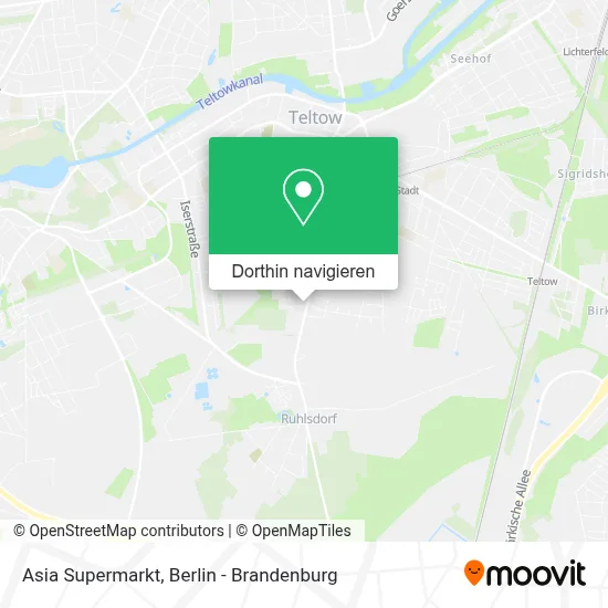 Asia Supermarkt Karte