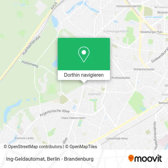 Ing-Geldautomat Karte
