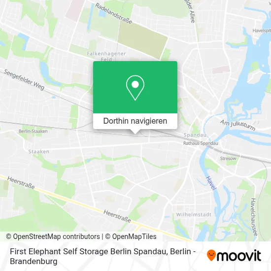 First Elephant Self Storage Berlin Spandau Karte