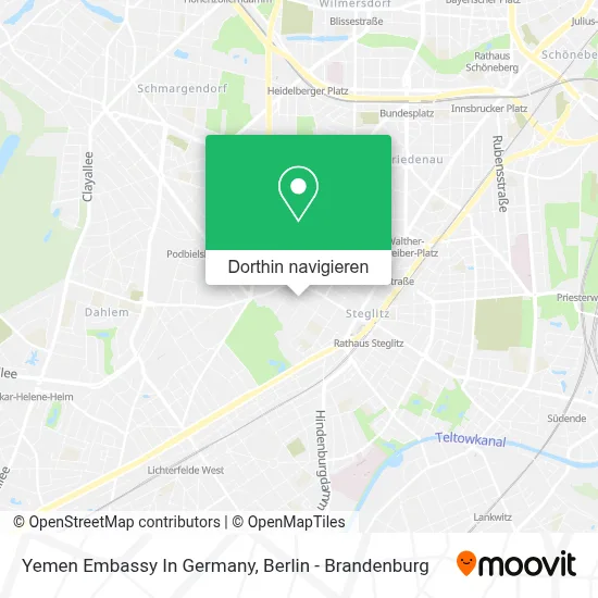 Yemen Embassy In Germany Karte