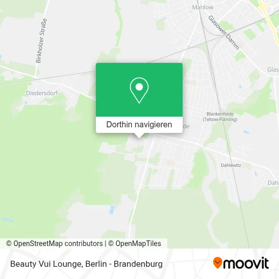 Beauty Vui Lounge Karte