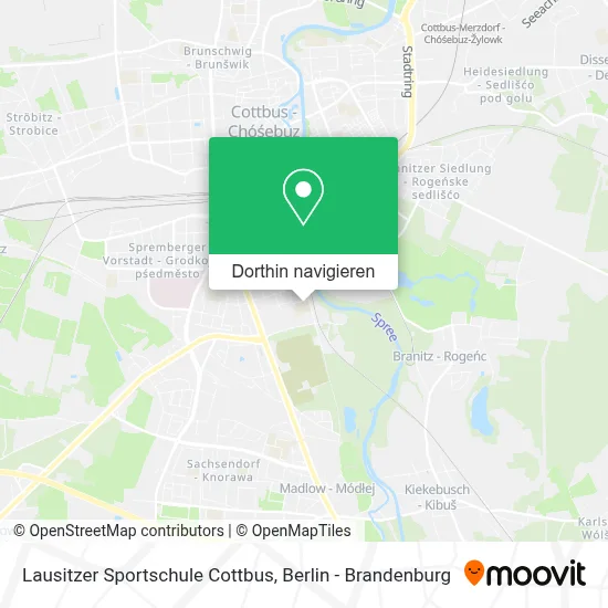 Lausitzer Sportschule Cottbus Karte