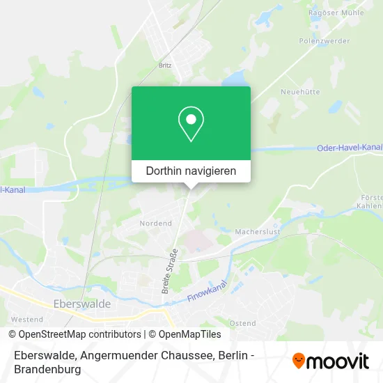 Eberswalde, Angermuender Chaussee Karte