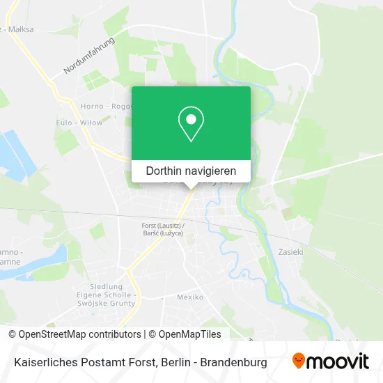 Kaiserliches Postamt Forst Karte