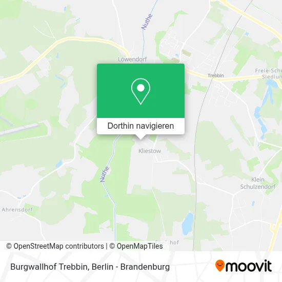 Burgwallhof Trebbin Karte