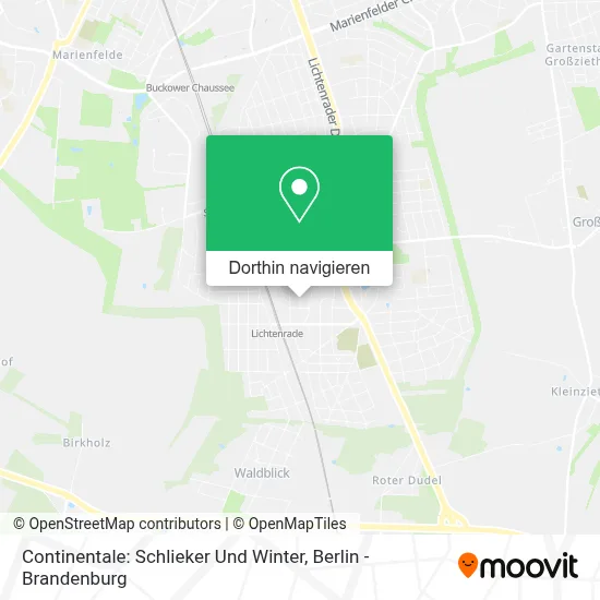 Continentale: Schlieker Und Winter Karte