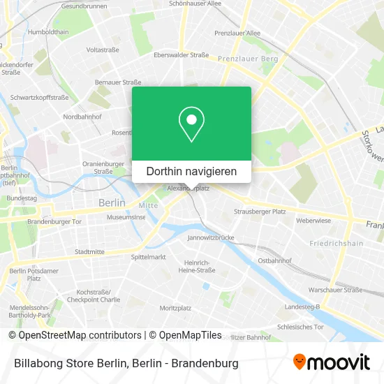 Billabong Store Berlin Karte