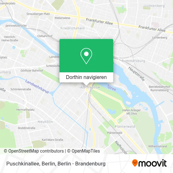 Puschkinallee, Berlin Karte
