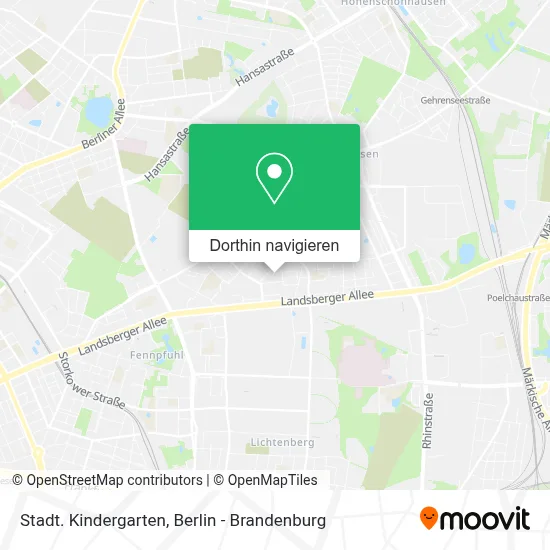 Stadt. Kindergarten Karte