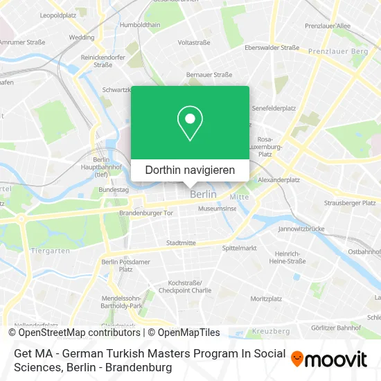 Get MA - German Turkish Masters Program In Social Sciences Karte