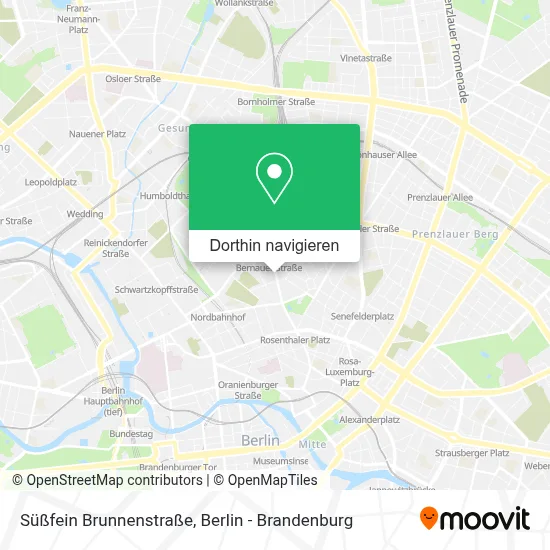 Süßfein Brunnenstraße Karte