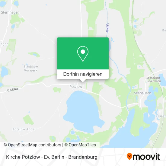 Kirche Potzlow - Ev Karte