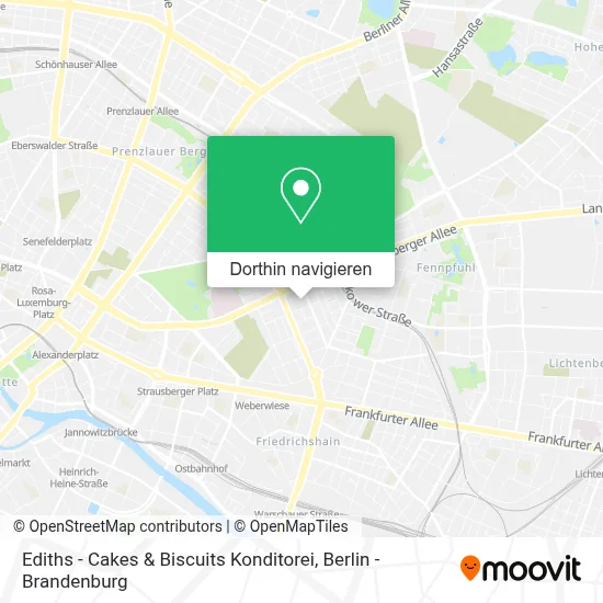 Ediths - Cakes & Biscuits Konditorei Karte