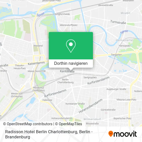 Radisson Hotel Berlin Charlottenburg Karte