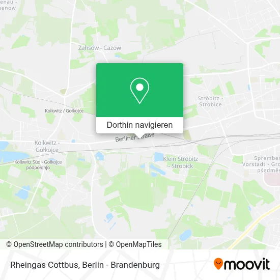 Rheingas Cottbus Karte