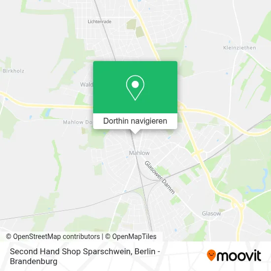 Second Hand Shop Sparschwein Karte
