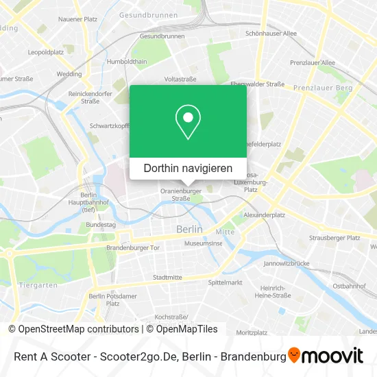 Rent A Scooter - Scooter2go.De Karte