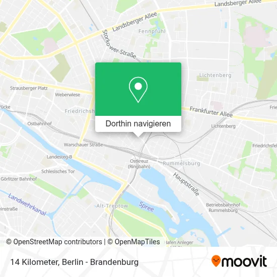 14 Kilometer Karte