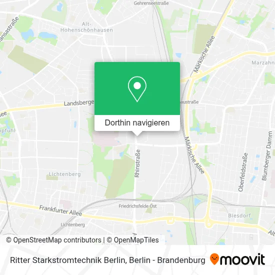 Ritter Starkstromtechnik Berlin Karte