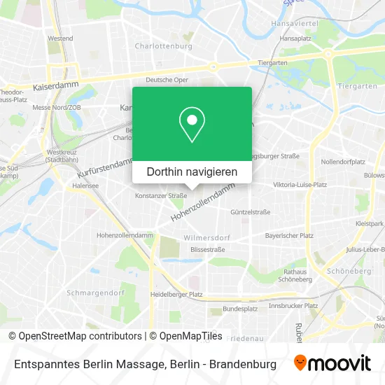Entspanntes Berlin Massage Karte