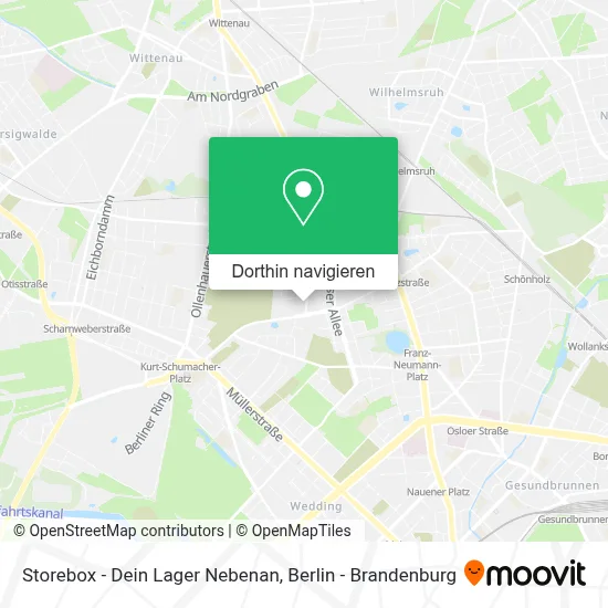Storebox - Dein Lager Nebenan Karte