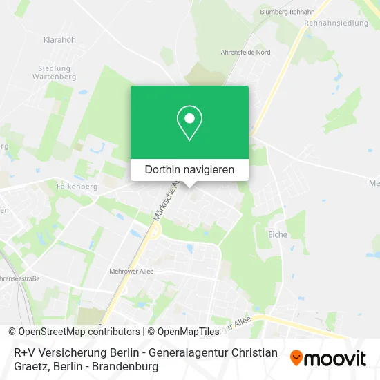 R+V Versicherung Berlin - Generalagentur Christian Graetz Karte