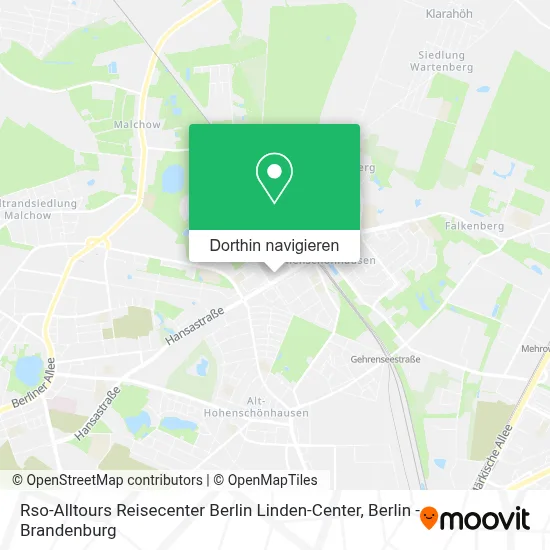 Rso-Alltours Reisecenter Berlin Linden-Center Karte