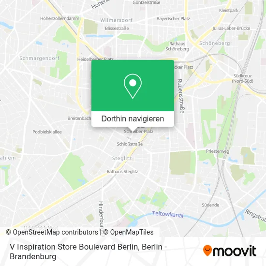 V Inspiration Store Boulevard Berlin Karte
