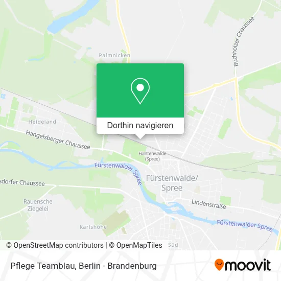 Pflege Teamblau Karte