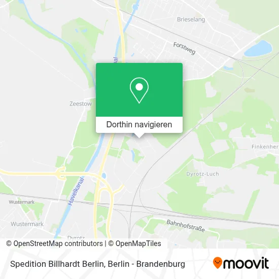 Spedition Billhardt Berlin Karte