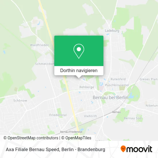 Axa Filiale Bernau Speed Karte