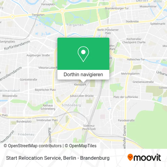Start Relocation Service Karte