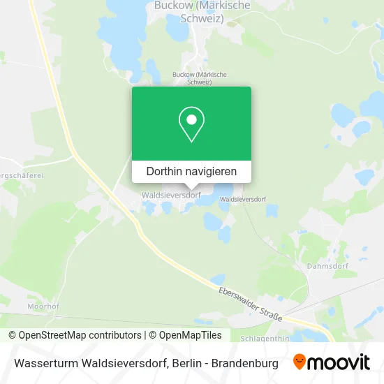 Wasserturm Waldsieversdorf Karte