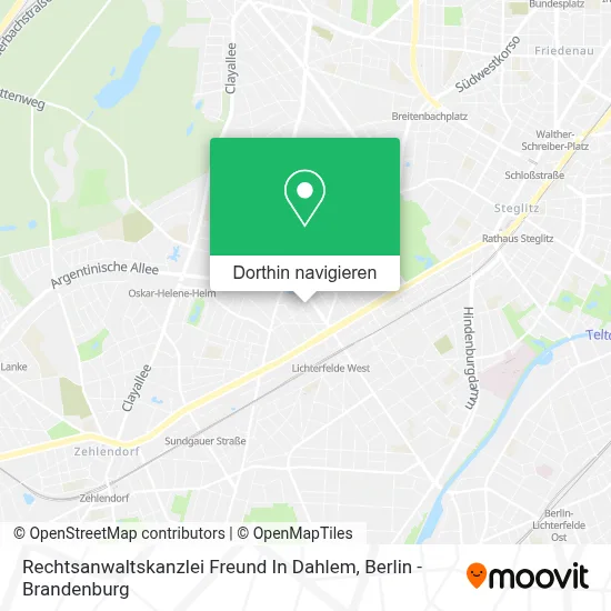 Rechtsanwaltskanzlei Freund In Dahlem Karte