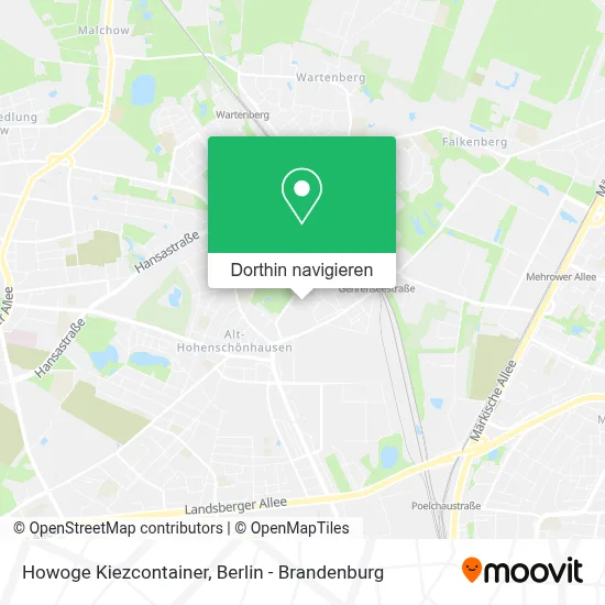 Howoge Kiezcontainer Karte