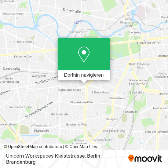 Unicorn Workspaces Kleiststrasse Karte