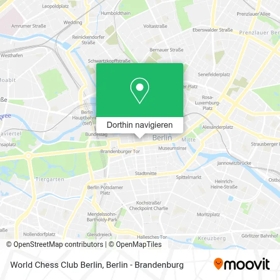 World Chess Club Berlin Karte