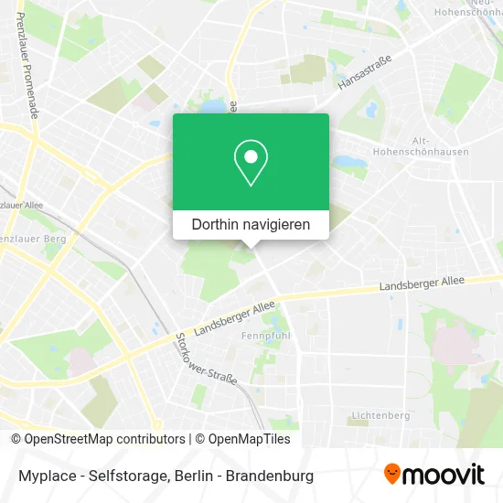 Myplace - Selfstorage Karte