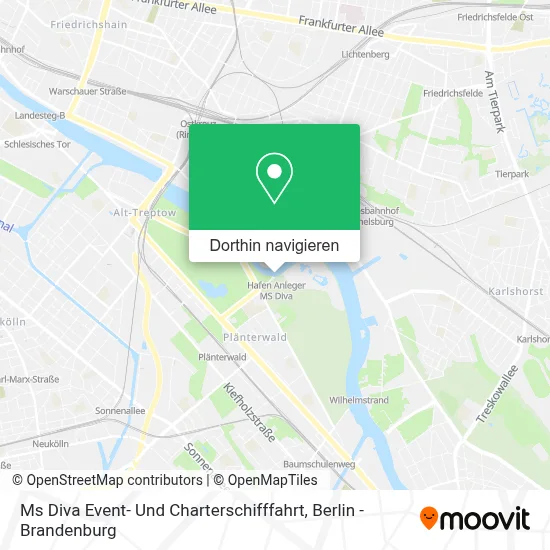Ms Diva Event- Und Charterschifffahrt Karte
