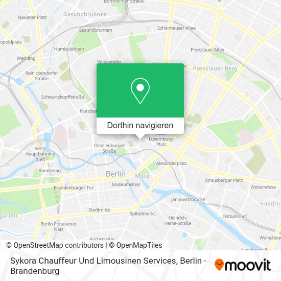 Sykora Chauffeur Und Limousinen Services Karte