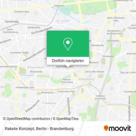 Rakete Konzept Karte