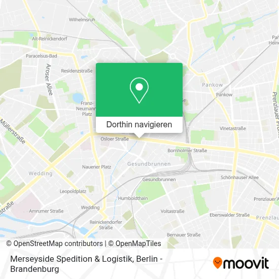 Merseyside Spedition & Logistik Karte