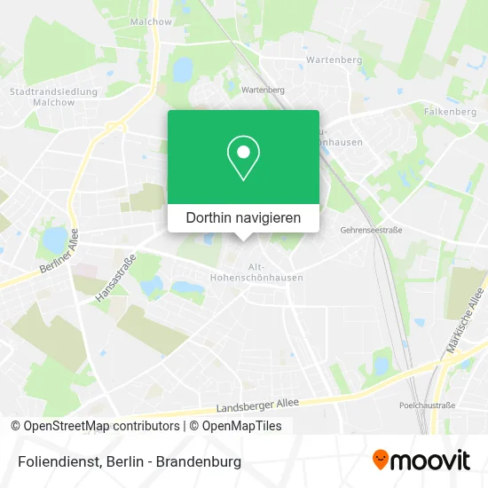 Foliendienst Karte