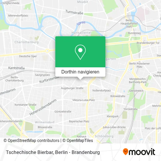 Tschechische Bierbar Karte