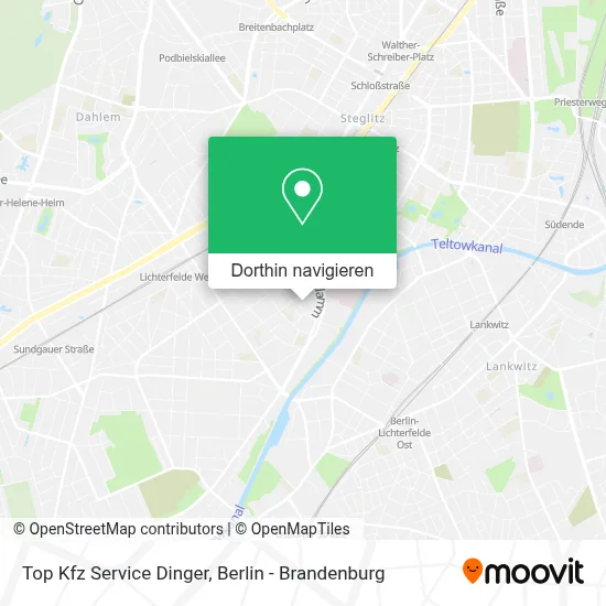 Top Kfz Service Dinger Karte