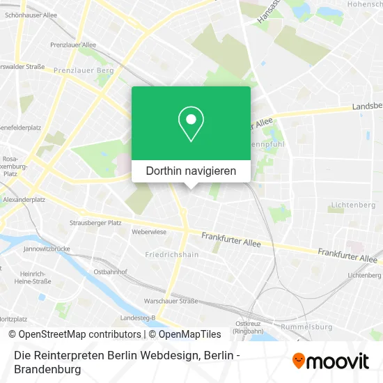 Die Reinterpreten Berlin Webdesign Karte