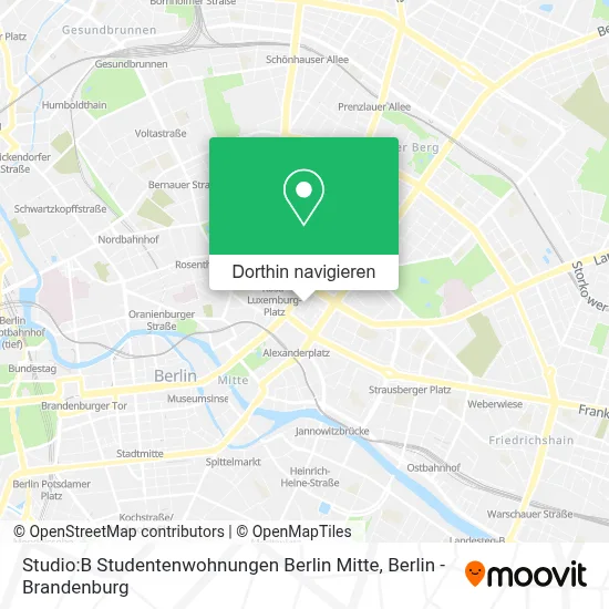 Studio:B Studentenwohnungen Berlin Mitte Karte