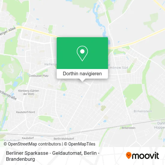 Berliner Sparkasse - Geldautomat Karte
