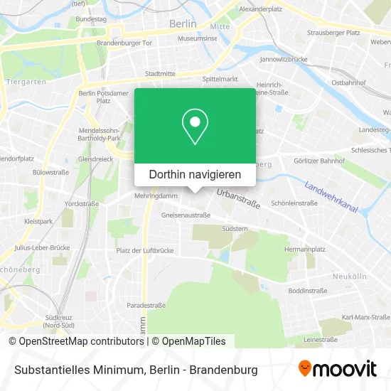 Substantielles Minimum Karte